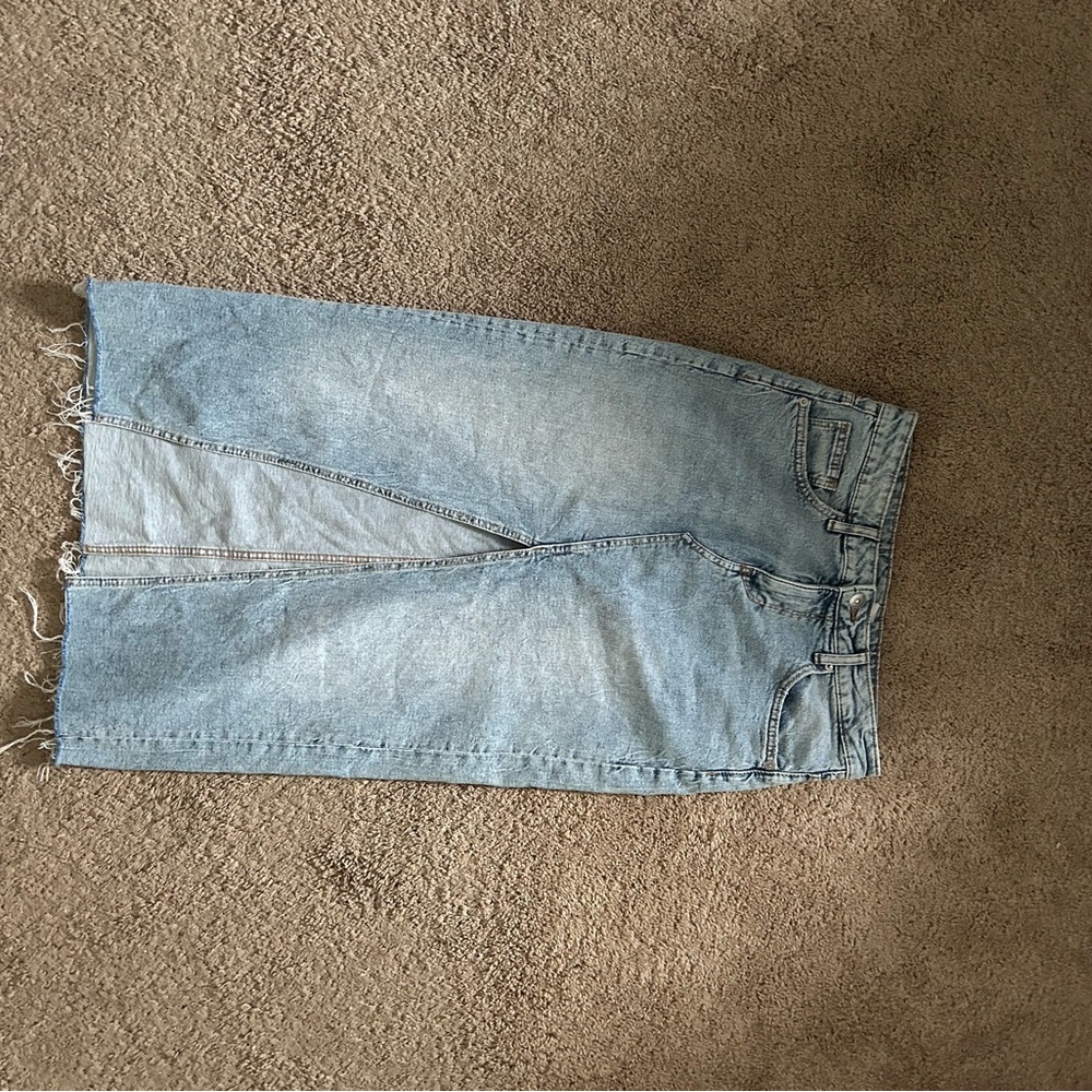 H&M Light Blue Denim Maxi Skirt